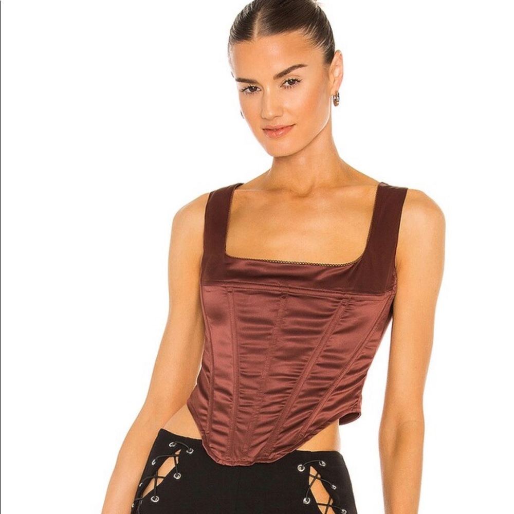 Miaou Campbell Corset in Brown
